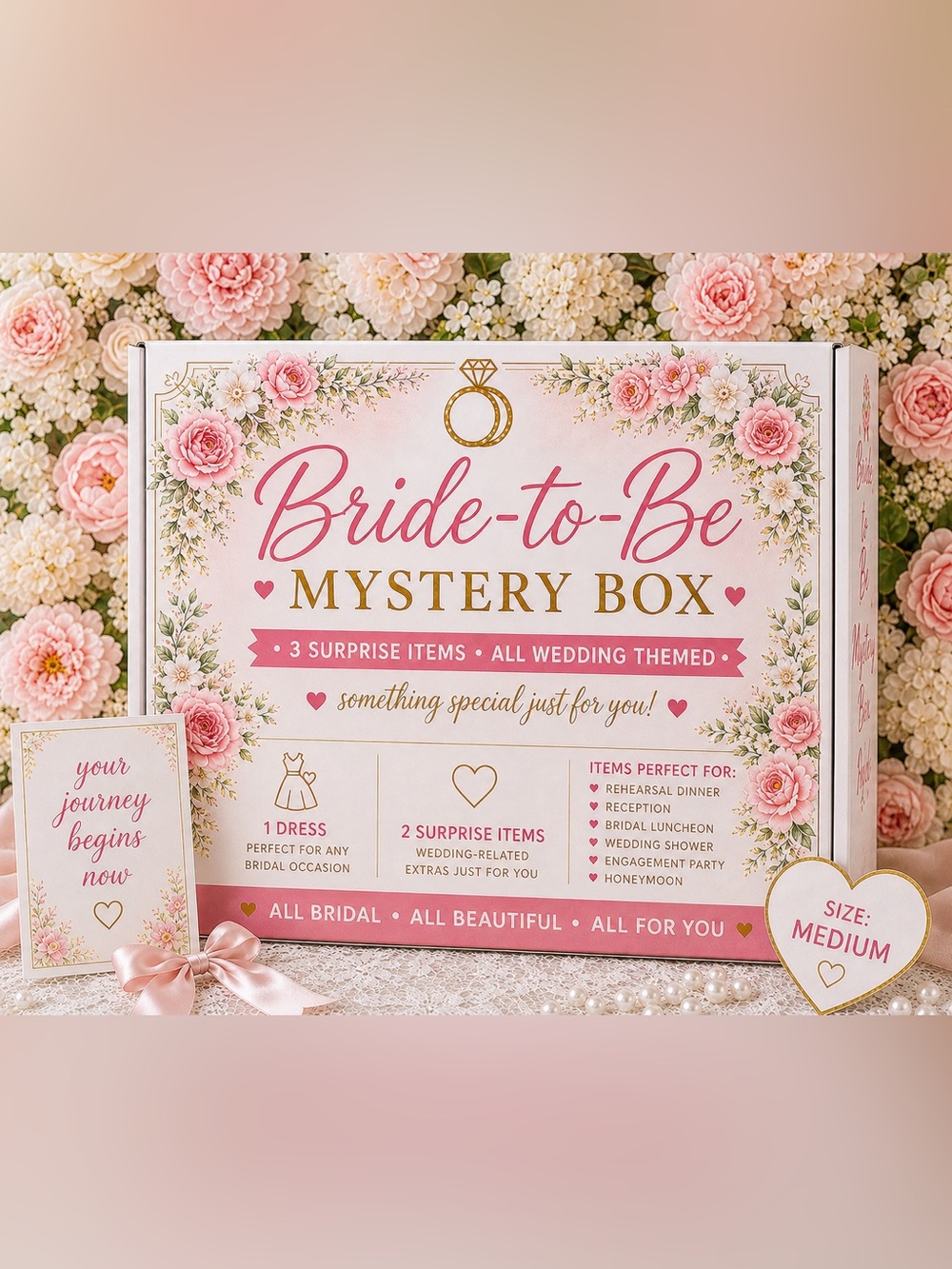 Bride-to-Be Mystery Box Size Medium Bridal Wedding Bundle and Save